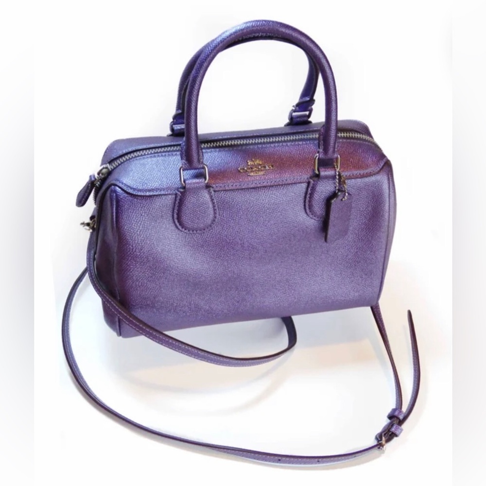 NWT-Coach Metallic Periwinkle Mini Bennett